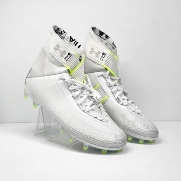 UNDER ARMOUR Highlight MC 3023716-106 White Men\'s Football Cleats Size 10.5 NEW main image 7